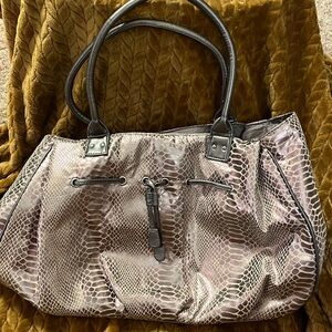 New Rebel by Rhianna tote metallic animal print, one inside pocket